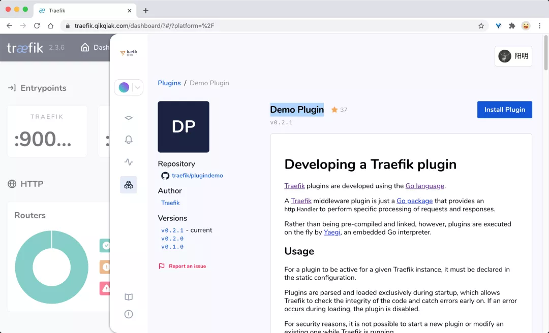 Plugin Traefik (gốc) tùy chỉnh